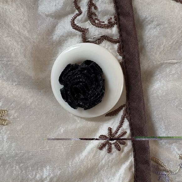 Keke Collection Women’s Jacket Coat Sz Large Floral Paisley Embroidery Accents - Picture 7 of 16